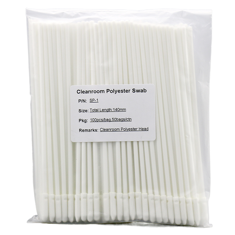 SP1白色长杆聚酯纤维布头无尘净化棉签