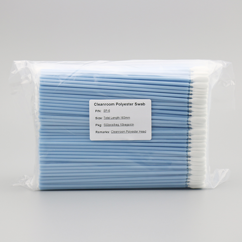 SP6蓝色长杆聚酯纤维布头无尘净化棉签